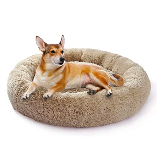 MOTT Donut-Hundebett, rund, 80/90/100/110/120 cm, extra großes Hundebett, gemütliches Plüsch-Haustierkissen, orthopädisches Hundesofa für große Hunde, abnehmbar, waschbar von MOTT