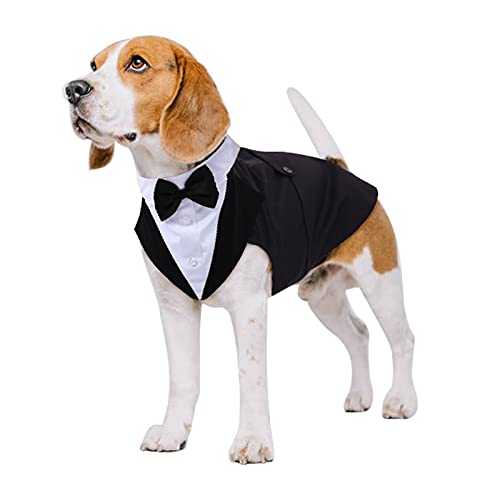 MOTT Große Hunde formelle Anzüge Hochzeit Party Kostüm Kleidung Big Dog Smoking Kostüme Geburtstag Outfits, passend für Golden Retriever, Mastador, Labrador, Samojede. von MOTT