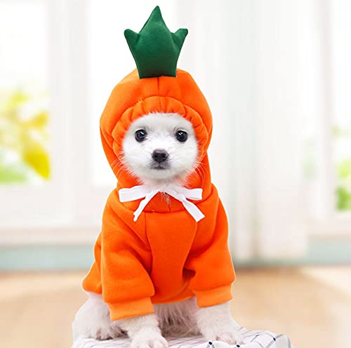 MOTT Niedliche Hundekleidung für Halloween, Welpen, Weihnachtskostüme, kreativer Hunde-Kapuzenpullover, Haustier-Cosplay-Kostüm, weiches Winter-Outfit für kleine Hunde, Katzen, Kaninchen von MOTT