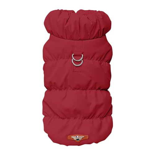 Hunde-Wintermantel, warmer Hundemantel, Fleece, für Welpen, Hunde, Winterweste, wasserdicht, winddicht, Hundejacke mit D-Ring, gemütliche Fleece-gefütterte Kleidung für kleine, mittelgroße und große Hunde-Wintermantel, warmer Hundemantel, Fleece, für Welpen, Hunde, Winterweste, wasserdicht, winddicht, Hundejacke mit D-Ring, gemütliche Fleece-gefütterte Kleidung für kleine, mittelgroße und große von MOTTDAM