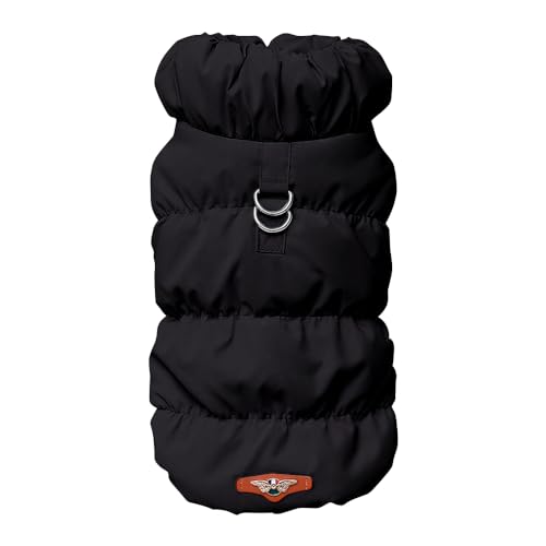 Hunde-Wintermantel, warmer Hundemantel, Fleece, für Welpen, Hunde, Winterweste, wasserdicht, winddicht, Hundejacke mit D-Ring, gemütliche Fleece-gefütterte Kleidung für kleine, mittelgroße und große Hunde-Wintermantel, warmer Hundemantel, Fleece, für Welpen, Hunde, Winterweste, wasserdicht, winddicht, Hundejacke mit D-Ring, gemütliche Fleece-gefütterte Kleidung für kleine, mittelgroße und große von MOTTDAM
