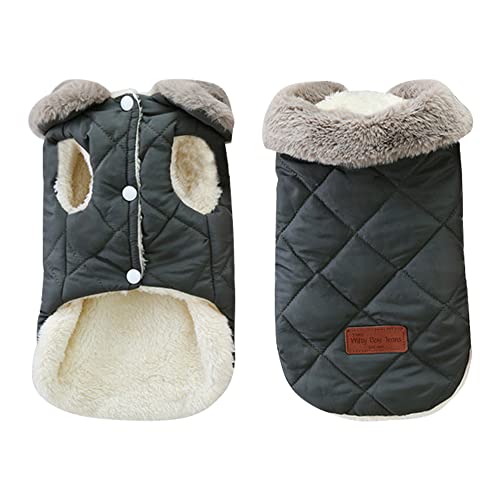 Hundemantel Winter,Hundemantel für Hunde,Wasserdichter Hundemantel,Warm Hunde Winterjacke,Weicher Fleece Hundemantel,Weste Hundewintermantel für kleine Hunde und Katzen(S,Dunkelgrün) von MOTTDAM