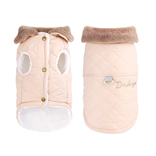 Hundemantel Winter - Wasserdichter Warmer Winterjacke Mit Weichem Fleece und D-Ring für Kleine, Mittlere und Große Hunde (XXL, Rosa) von MOTTDAM