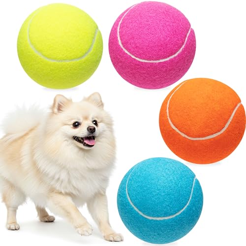 MOTZABO Große Hunde-Tennisbälle, 10,2 cm, interaktiver Ball, Hundespielzeugbälle für drinnen und draußen, Training, Sport, Haustierspielzeug, Apportierbälle für kleine, mittelgroße und große Hunde, 4 MOTZABO Große Hunde-Tennisbälle, 10,2 cm, interaktiver Ball, Hundespielzeugbälle für drinnen und draußen, Training, Sport, Haustierspielzeug, Apportierbälle für kleine, mittelgroße und große Hunde, 4 von MOTZABO