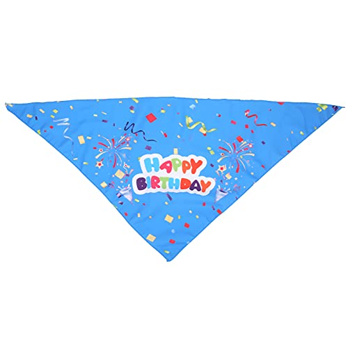 Pet Bandana Geburtstagsfeier Accessoire mit Ballondesign, Blue Dog Bib für kleine mittlere große Hunde (Ribbon Blue) von MOUMOUTEN