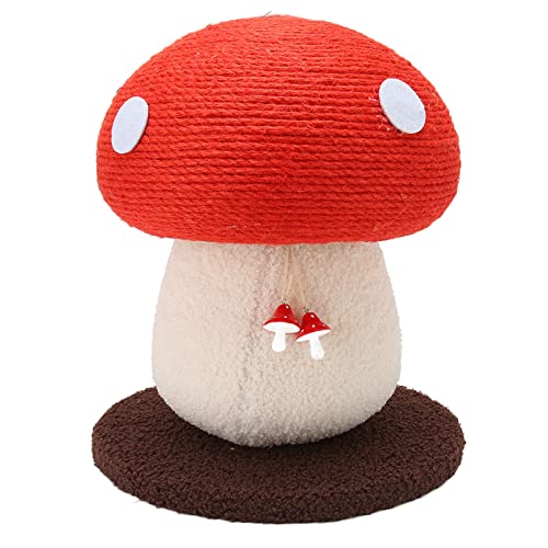 Pilzförmige Katze Kratzerpfosten mit hängenden Spielzeugen, großes Schwesternkratzer für Innenkatzen Pilzförmige Katze Kratzerpfosten mit hängenden Spielzeugen, großes Schwesternkratzer für Innenkatzen von MOUMOUTEN