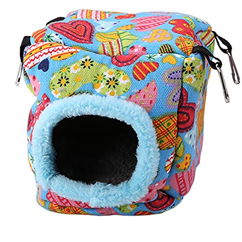 Plüsch hängende Haustierbett, weicher Schwamm Samt Hängematte Höhle für Papageien Eichhörnchen Igel Hamster Käfig gemütliche Hängehaus (XL herzförmig) von MOUMOUTEN