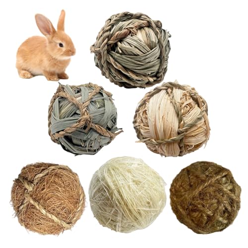 6 Stück Kaubälle für Kaninchen, lustiger Kaninchenball zum Zähneknirschen, Nagen und Beißen, Mehrzweck-Kleintierspielzeug für Häschen, Meerschweinchen, Chinchilla, Meerschweinchenbälle, Chinchill 6 Stück Kaubälle für Kaninchen, lustiger Kaninchenball zum Zähneknirschen, Nagen und Beißen, Mehrzweck-Kleintierspielzeug für Häschen, Meerschweinchen, Chinchilla, Meerschweinchenbälle, Chinchill von MOUNTTU
