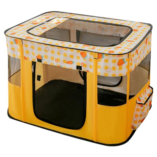Cat -Playpen -Karottenmuster faltbar faltbares Oxford Kitten -Playpen mit Reißverschluss Tür, Glasfaserstütze und atmungsaktives Netz für Innenkatze, Partuation, Ruhe, L. Cat -Playpen -Karottenmuster faltbar faltbares Oxford Kitten -Playpen mit Reißverschluss Tür, Glasfaserstütze und atmungsaktives Netz für Innenkatze, Partuation, Ruhe, L. von MOUNTTU