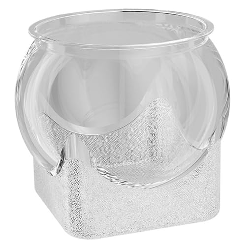 Fischglas, transparentes, unzerbrechliches Fischglas aus Kunststoff mit stabilem Boden, pflegeleichtes kleines Tischaquarium für Betta-Schildkröten, Tischaquarium von MOUNTTU