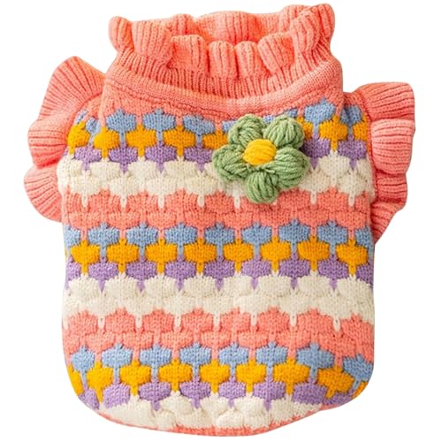 Hundepullover für kleine Hunde, warme Welpenpullover aus Polyester für den Winter mit süßer Blume, Chihuahua-Kleidung für Mini-Neugeborene, extra kleine Hunde, Chihuahua-Kleidung, Hundepullover f Hundepullover für kleine Hunde, warme Welpenpullover aus Polyester für den Winter mit süßer Blume, Chihuahua-Kleidung für Mini-Neugeborene, extra kleine Hunde, Chihuahua-Kleidung, Hundepullover f von MOUNTTU