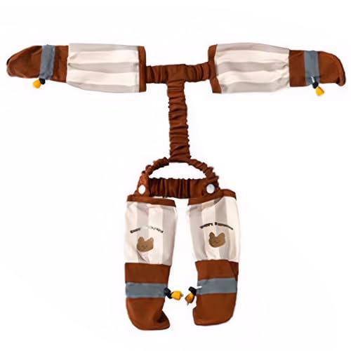 Hundestiefel mit Hosenträgern, staubdicht, wasserdicht, mit Geschirr, verstellbar, rutschfest, mit Schnellverschluss, schützende Outdoor-Spazierschuhe mit Hosenträgern für Welpen, M von MOUNTTU