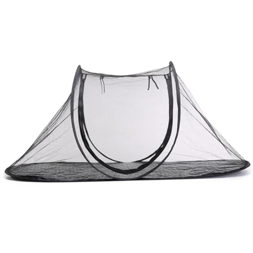 Katzenzelt für draußen, feines Netzgewebe, faltbares Hundezelt mit Reißverschlusstür, 198, 8 x 89, 9 x 78, 7 cm, Tierlaufstall für draußen, Camping, Katzenzelt, Haustierzelt, Netzzelt von MOUNTTU