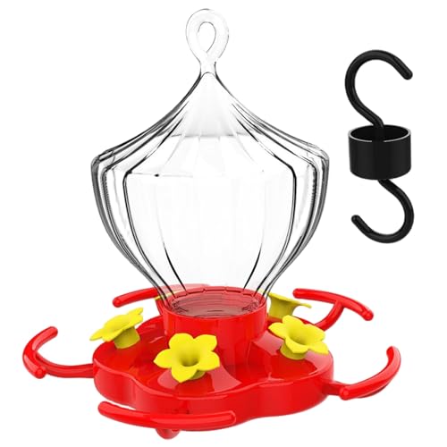 MOUNTTU Breiter Mund-Kolibri-Feeder für das Hängen im Freien, 16oz klare Ameise-Proof-Kolibri-Feeder mit 5 Fütterungsanschlüssen, An MOUNTTU Breiter Mund-Kolibri-Feeder für das Hängen im Freien, 16oz klare Ameise-Proof-Kolibri-Feeder mit 5 Fütterungsanschlüssen, An von MOUNTTU