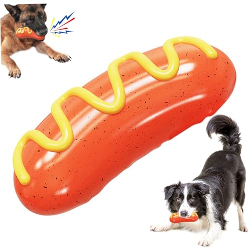 MOUNTTU Harte Kauenspielzeug für Hunde, Wurstform interaktiver Hund Spielzeug, 6,3 x 2,6 unzerstörbares Hund Spielzeug für kleine mittelgroßen großen Hunden MOUNTTU Harte Kauenspielzeug für Hunde, Wurstform interaktiver Hund Spielzeug, 6,3 x 2,6 unzerstörbares Hund Spielzeug für kleine mittelgroßen großen Hunden von MOUNTTU