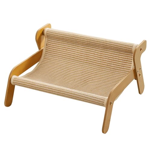 Sisal-Kratzbett für Katzen, verschleißfestes, fusselfreies Katzenbett, erhöhter Loungesessel mit Sisal-Kratzbaum, Kühlmatte, für Hauskatzen, Kratzbaum, Katzenbetten, Kratzbett von MOUNTTU