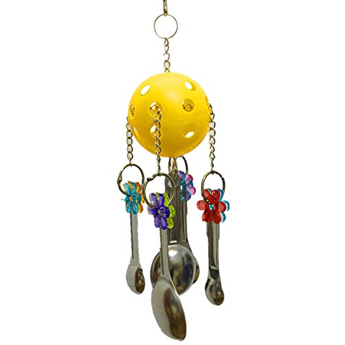 Stahl-Spielzeug-Tierhalter für rostfreie Swings Bird Papagei Löffel Spielzeugkäfig von MOVAWAKY