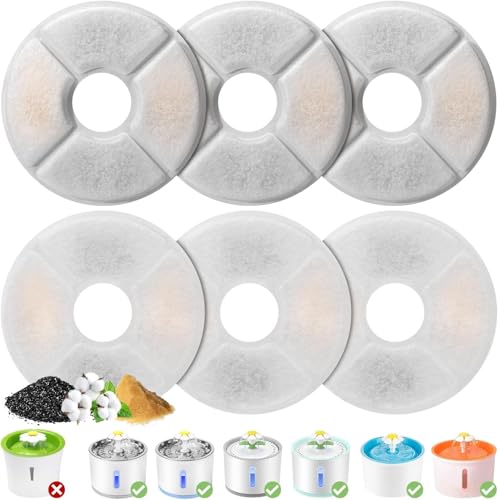 MOXTOYU Tränkenfilter für Katzen, 6 Stück Filterkit, Aktivkohlegranulat und Harzfilter für 1,6-2,4L Trinkbrunnen, Aktivkohlefilter Katzenbrunnen Zubehör MOXTOYU Tränkenfilter für Katzen, 6 Stück Filterkit, Aktivkohlegranulat und Harzfilter für 1,6-2,4L Trinkbrunnen, Aktivkohlefilter Katzenbrunnen Zubehör von MOXTOYU
