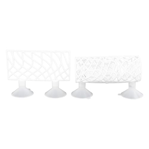 Fischbett -Tunnel Safer kleines Loch hohl Fisch Fisch -Rastrohr mit Saugbecher für Fischtankaquarium (White) von MOZUO