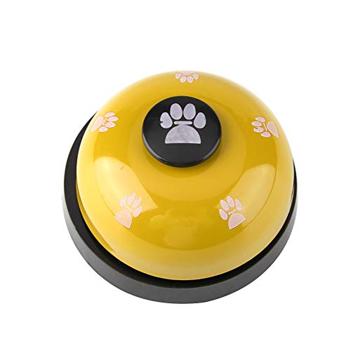 Eisen robust langlebig niedliche Cartoon Haustier Bell für Hundekatze Interaktives Spielzeug (White) (Blue) (Roseate) (Red) (Yellow) von MOZUO