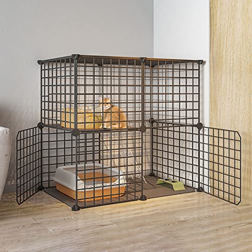 FZZIBQYR Katzenkäfige Innen Groß, Zusammenklappbarer Katzenkäfig, Haustierkäfige Für Kleintiere, Metallkäfig Für Kleintiere, Freiraum-Katzenzucht Für Den Innenbalkon FZZIBQYR Katzenkäfige Innen Groß, Zusammenklappbarer Katzenkäfig, Haustierkäfige Für Kleintiere, Metallkäfig Für Kleintiere, Freiraum-Katzenzucht Für Den Innenbalkon von MPFYRCOJ