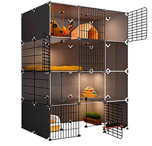 Katzengehege für den Innenbereich, Laufstall für Katzen, Katzenvilla, transparentes Design, doppellagige gewichtete Plattform, einfach zu montierende Katzenpension/C/107 * 77 * 142 cm Katzengehege für den Innenbereich, Laufstall für Katzen, Katzenvilla, transparentes Design, doppellagige gewichtete Plattform, einfach zu montierende Katzenpension/C/107 * 77 * 142 cm von MPFYRCOJ