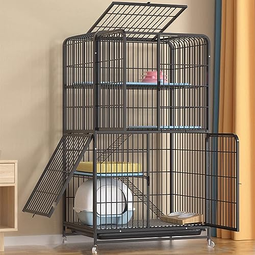 Katzenkäfig, Katzenzucht für den Innenbereich, mehrschichtig, große Plattform, DIY-Katzenzaun, Metallzwinger, geeignet für 1–2 Katzen, Kleintiere, Katzenzaun für den Außenbereich, Reisen, Ca Katzenkäfig, Katzenzucht für den Innenbereich, mehrschichtig, große Plattform, DIY-Katzenzaun, Metallzwinger, geeignet für 1–2 Katzen, Kleintiere, Katzenzaun für den Außenbereich, Reisen, Ca von MPFYRCOJ