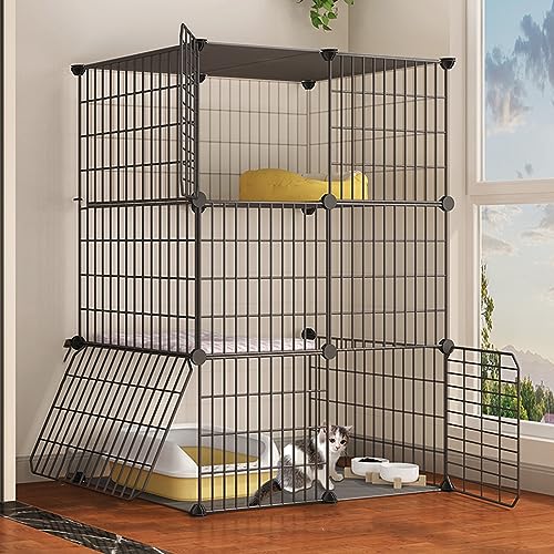 Katzenkäfig Innen Haushalt Katzenzaun Reise Camping Outdoor Katzenkäfig Faltbar Geeignet Für Kleintierkäfig Frettchen Chinchillakäfig Großer Auslaufbereich Balkon Katzenzucht (Farbe: Schwarz Katzenkäfig Innen Haushalt Katzenzaun Reise Camping Outdoor Katzenkäfig Faltbar Geeignet Für Kleintierkäfig Frettchen Chinchillakäfig Großer Auslaufbereich Balkon Katzenzucht (Farbe: Schwarz von MPFYRCOJ