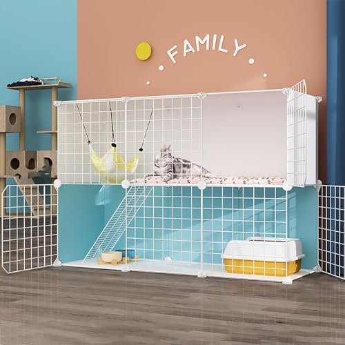 Katzenkäfig für den Innenbereich, Katzengehege, Katzenkäfig mit dichtem Metalldraht, abnehmbares Katzenhaus, Katzenzucht mit Hängematte, Kleintierkäfige für kleine Haustierkatzenwelpen (Größ Katzenkäfig für den Innenbereich, Katzengehege, Katzenkäfig mit dichtem Metalldraht, abnehmbares Katzenhaus, Katzenzucht mit Hängematte, Kleintierkäfige für kleine Haustierkatzenwelpen (Größ von MPFYRCOJ