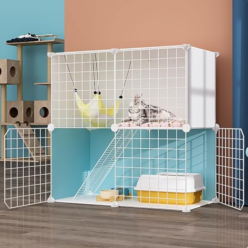 Katzenkäfig für den Innenbereich, Katzengehege, Katzenkäfig mit dichtem Metalldraht, abnehmbares Katzenhaus, Katzenzucht mit Hängematte, Kleintierkäfige für kleine Haustierkatzenwelpen (Größ Katzenkäfig für den Innenbereich, Katzengehege, Katzenkäfig mit dichtem Metalldraht, abnehmbares Katzenhaus, Katzenzucht mit Hängematte, Kleintierkäfige für kleine Haustierkatzenwelpen (Größ von MPFYRCOJ