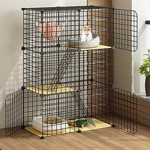 Katzenkäfig für den Innenbereich, Katzenzaun aus Metall für den Außenbereich, Katzentransportbox für Camping, Meerschweinchenkäfig für Kleintiere, Katzen, Frettchen, Katzenbaum, Balkon, Katz Katzenkäfig für den Innenbereich, Katzenzaun aus Metall für den Außenbereich, Katzentransportbox für Camping, Meerschweinchenkäfig für Kleintiere, Katzen, Frettchen, Katzenbaum, Balkon, Katz von MPFYRCOJ