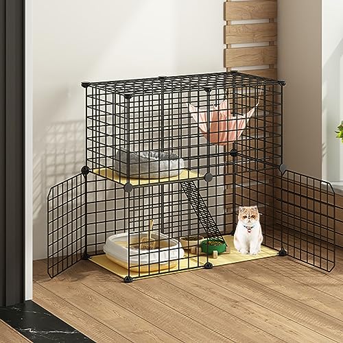 Katzenkäfig für den Innenbereich, Spiel, Katzenzaun aus Metall für den Außenbereich, Katzentransportbox für Camping, Meerschweinchenkäfig für Kleintiere, Katzen, Frettchen, Katzenbaum, Balko Katzenkäfig für den Innenbereich, Spiel, Katzenzaun aus Metall für den Außenbereich, Katzentransportbox für Camping, Meerschweinchenkäfig für Kleintiere, Katzen, Frettchen, Katzenbaum, Balko von MPFYRCOJ