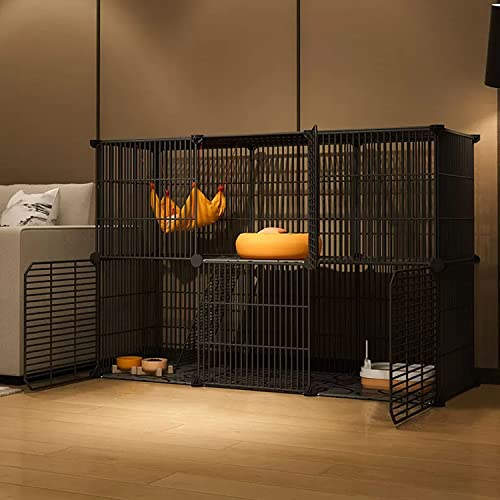 Katzenkäfig für den Innenbereich mit Katzentoilette, 2-stöckige Katzenkäfige für den Innenbereich, große Haustierkäfige für Katzen, Katzenlaufstall, leicht zusammenzubauen, Katzenzuch Katzenkäfig für den Innenbereich mit Katzentoilette, 2-stöckige Katzenkäfige für den Innenbereich, große Haustierkäfige für Katzen, Katzenlaufstall, leicht zusammenzubauen, Katzenzuch von MPFYRCOJ