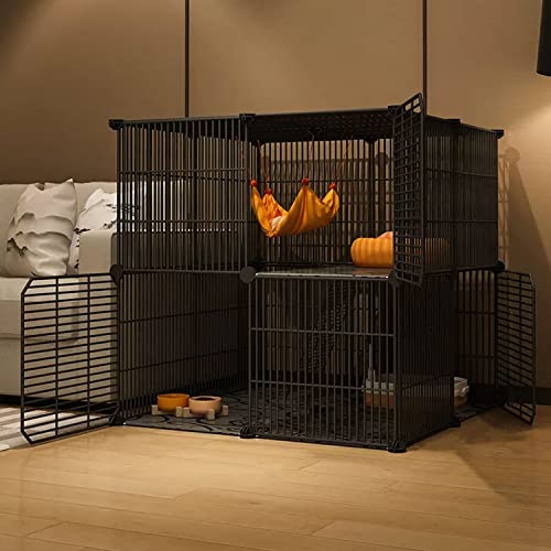 Katzenkäfig für den Innenbereich mit Katzentoilette, 2-stöckige Katzenkäfige für den Innenbereich, große Haustierkäfige für Katzen, Katzenlaufstall, leicht zusammenzubauen, Katzenzuch Katzenkäfig für den Innenbereich mit Katzentoilette, 2-stöckige Katzenkäfige für den Innenbereich, große Haustierkäfige für Katzen, Katzenlaufstall, leicht zusammenzubauen, Katzenzuch von MPFYRCOJ