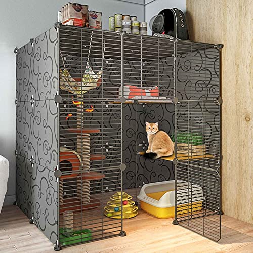 Katzenkäfige Groß Für Drinnen/Draußen, Metallkäfig Für Kleintiere, Mehrschichtig, Supergroßer Raum, Leicht Zusammenzubauende Katzenzucht, 14 Größen, Weiß/Schwarz/D/111 * 75 * 109Cm-B Katzenkäfige Groß Für Drinnen/Draußen, Metallkäfig Für Kleintiere, Mehrschichtig, Supergroßer Raum, Leicht Zusammenzubauende Katzenzucht, 14 Größen, Weiß/Schwarz/D/111 * 75 * 109Cm-B von MPFYRCOJ