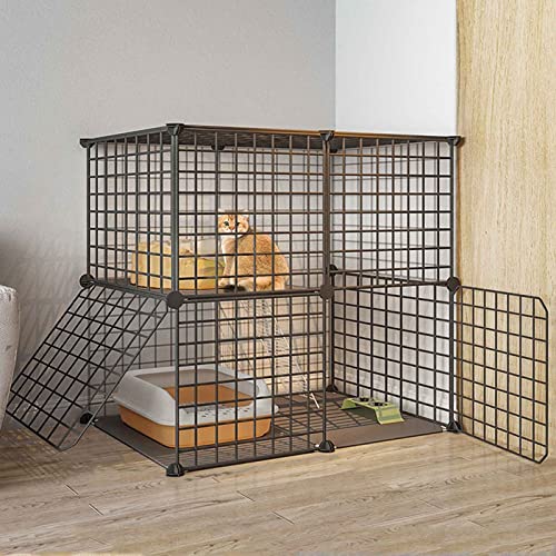 Katzenkäfige Groß Für Drinnen/Draußen, Metallkäfig Für Kleintiere, Mehrschichtig, Supergroßer Raum, Leicht Zusammenzubauende Katzenzucht, 14 Größen, Weiß/Schwarz/a/75 * 49 * 73Cm Katzenkäfige Groß Für Drinnen/Draußen, Metallkäfig Für Kleintiere, Mehrschichtig, Supergroßer Raum, Leicht Zusammenzubauende Katzenzucht, 14 Größen, Weiß/Schwarz/a/75 * 49 * 73Cm von MPFYRCOJ