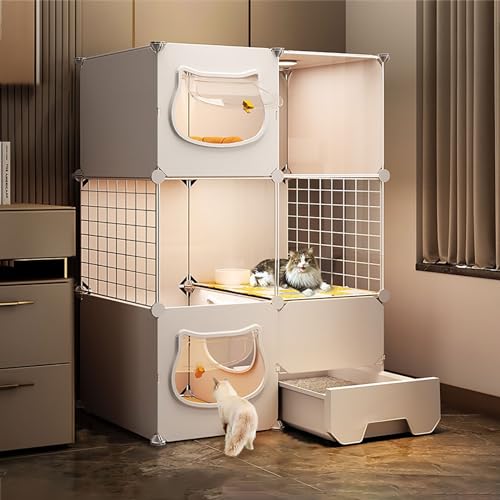 Katzenkäfige für den Innenbereich, Katzengehege, Katzenhaus, abnehmbarer Kleintierkäfig, Laufstall für Haustiere, Anti-Spring-Kätzchenkiste, Haustierkäfige für den Innenbereich für Katzen, K Katzenkäfige für den Innenbereich, Katzengehege, Katzenhaus, abnehmbarer Kleintierkäfig, Laufstall für Haustiere, Anti-Spring-Kätzchenkiste, Haustierkäfige für den Innenbereich für Katzen, K von MPFYRCOJ