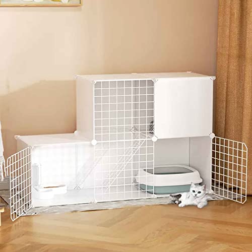 Katzenkäfige für den Innenbereich, groß, mit Dach, Katzenhaus für den Innen- und Außenbereich, Katzenzucht, großer Platz, leicht zu reinigen, für mehrere Haustiere geeignet/111 x 39 x Katzenkäfige für den Innenbereich, groß, mit Dach, Katzenhaus für den Innen- und Außenbereich, Katzenzucht, großer Platz, leicht zu reinigen, für mehrere Haustiere geeignet/111 x 39 x von MPFYRCOJ