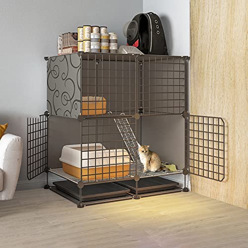 Katzenkäfige für den Innenbereich, groß, zusammenklappbarer Katzenkäfig, Haustierkäfige für Kleintiere, Kleintierkäfig aus Metall, Katzenzucht mit freiem Platz für den Innenbalkon Katzenkäfige für den Innenbereich, groß, zusammenklappbarer Katzenkäfig, Haustierkäfige für Kleintiere, Kleintierkäfig aus Metall, Katzenzucht mit freiem Platz für den Innenbalkon von MPFYRCOJ