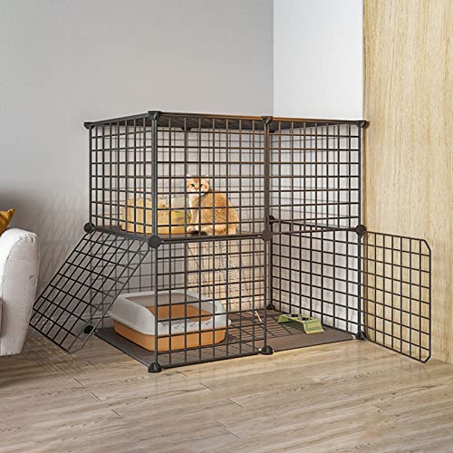 Katzenkäfige für den Innenbereich, groß, zusammenklappbarer Katzenkäfig, Haustierkäfige für Kleintiere, Kleintierkäfig aus Metall, Katzenzucht mit freiem Platz für den Innenbalkon Katzenkäfige für den Innenbereich, groß, zusammenklappbarer Katzenkäfig, Haustierkäfige für Kleintiere, Kleintierkäfig aus Metall, Katzenzucht mit freiem Platz für den Innenbalkon von MPFYRCOJ