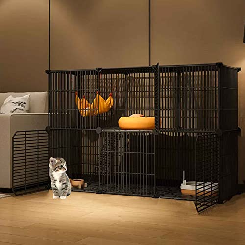 Katzenkäfige für den Innenbereich, große Haustierkiste, abnehmbar, extra großer Katzenlaufstall, Kätzchengehege aus Metall, Katzenhaus, Katzenzucht, abnehmbar, nachrüstbar, mehrere Gr Katzenkäfige für den Innenbereich, große Haustierkiste, abnehmbar, extra großer Katzenlaufstall, Kätzchengehege aus Metall, Katzenhaus, Katzenzucht, abnehmbar, nachrüstbar, mehrere Gr von MPFYRCOJ