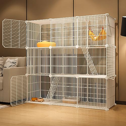Katzenkäfige für den Innenbereich, große Katzenkiste, DIY-Laufstall für Haustiere, Katzenhaus, Kätzchengehege, abnehmbarer zusätzlicher Katzenstall, großer Übungsort, ideal für Katzen, schwa Katzenkäfige für den Innenbereich, große Katzenkiste, DIY-Laufstall für Haustiere, Katzenhaus, Kätzchengehege, abnehmbarer zusätzlicher Katzenstall, großer Übungsort, ideal für Katzen, schwa von MPFYRCOJ