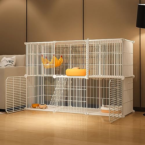 Katzenkäfige für den Innenbereich, große Katzenkiste, DIY-Laufstall für Haustiere, Katzenhaus, Kätzchengehege, abnehmbarer zusätzlicher Katzenstall, großer Übungsort, ideal für Katzen, schwa Katzenkäfige für den Innenbereich, große Katzenkiste, DIY-Laufstall für Haustiere, Katzenhaus, Kätzchengehege, abnehmbarer zusätzlicher Katzenstall, großer Übungsort, ideal für Katzen, schwa von MPFYRCOJ