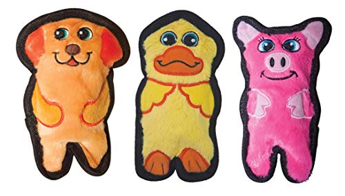 MPP Invincibles Hundespielzeug, robust, langlebig, mit Quietschelement, Motiv Schwein, Hund oder Ente (alle 3 Zeichen) von MPP