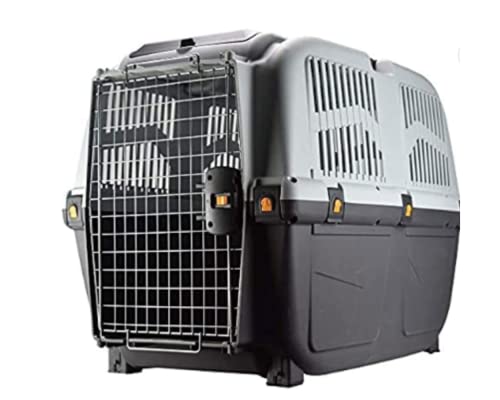 TRIXIE Transportbox Skudo – L: 73 × 76 × 105 cm, IATA-konforme Transportbox für Hunde & Katzen ideal für Reisen mit Auto oder Flugzeug, robuste Reisebox aus Kunststoff mit Schnappverschlüssen – 39745 von MPS