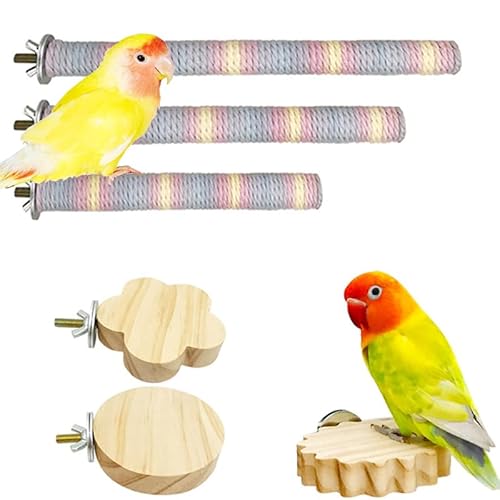 6 x Vogelsitzstangen für Käfig: natürliches Sittich, Nymphensittich und Papageien-Zubehör – Sitzstange für mittelgroße Vögel, Wellensittiche und Sittiche 6 x Vogelsitzstangen für Käfig: natürliches Sittich, Nymphensittich und Papageien-Zubehör – Sitzstange für mittelgroße Vögel, Wellensittiche und Sittiche von MQACPUPY