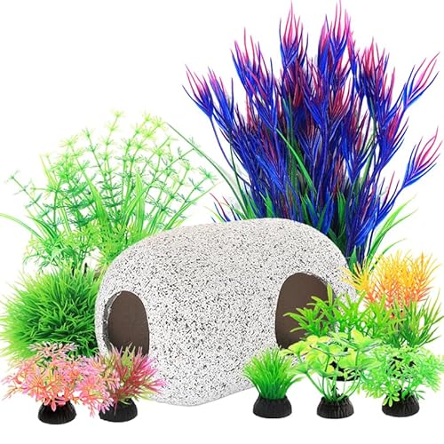 Höhlenversteck für Betta-Fische, Aquarien, Höhlen und Felsdekoration für Fischdekorationen, 12 Stück Höhlenversteck für Betta-Fische, Aquarien, Höhlen und Felsdekoration für Fischdekorationen, 12 Stück von MQACPUPY