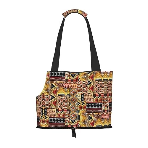 Mqgmz Afrikanischer Textil-Patchwork-Druck Haustier Reisetasche und Tasche Safe Welpen Katze – Erstaunliches Design von MQGMZ
