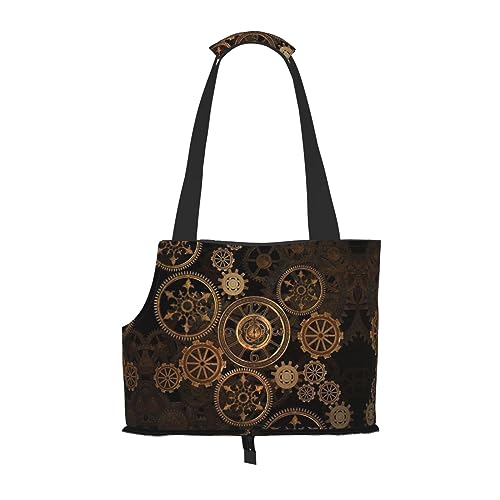 Mqgmz Gears Clock Reisetasche und Tasche für Welpen, Katzen, bronzefarben Mqgmz Gears Clock Reisetasche und Tasche für Welpen, Katzen, bronzefarben von MQGMZ