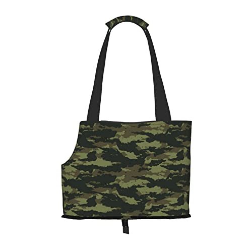 Mqgmz Haustier-Reisetasche mit Camouflage-Muster und Taschensafe für Welpen und Katzen von MQGMZ